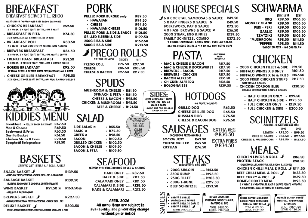 Bar Menu 3